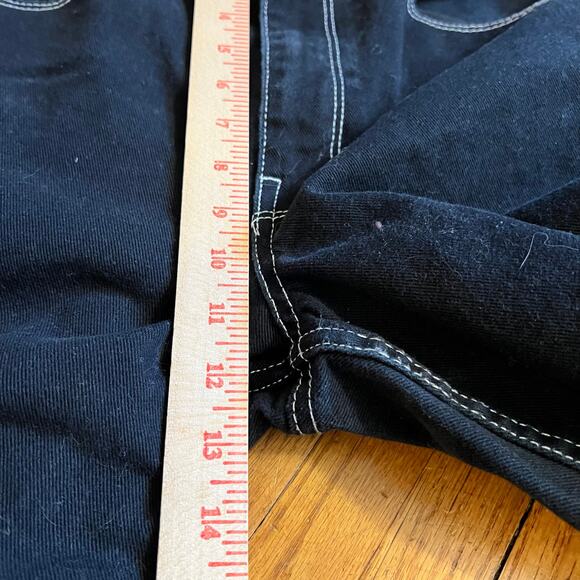 Empyre Tori Jeans Womens 8 Black Baggy Carpenter Skater Punk Wide - Picture 8 of 10